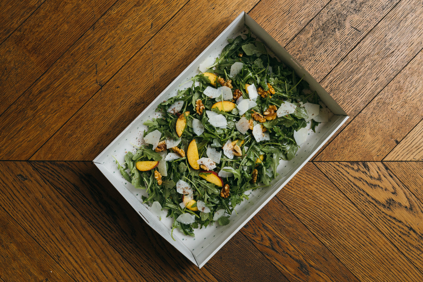 Rocket, Peach, Parmesan & Walnut Salad